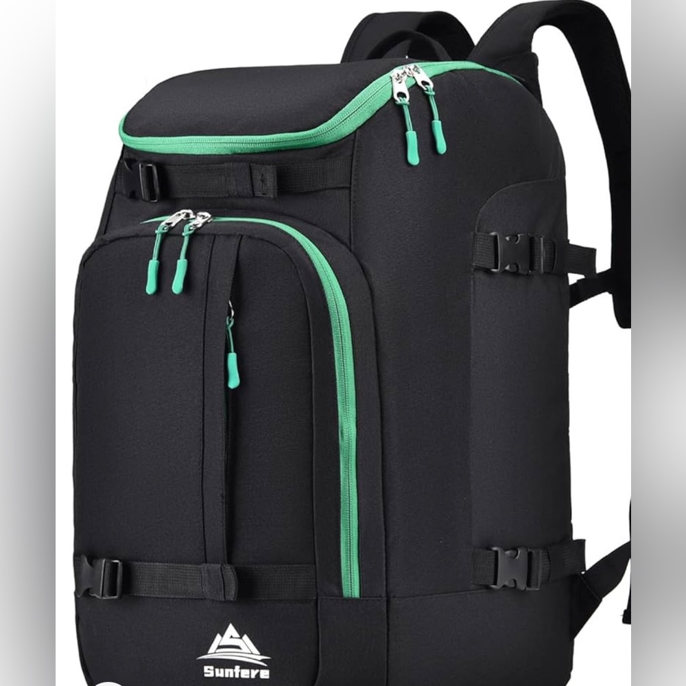 NWT Ski Boot Bag Black Cooler Backpack 50L Waterproof, AVAILABLE IN MULTI COLORS - Picture 3 of 13